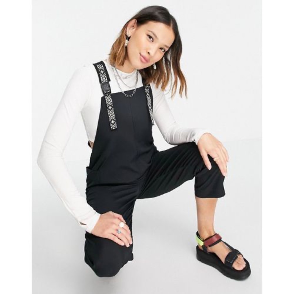 Kavu Black San Blas Overalls Size Small NWT